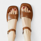 Sandalias Planas de Inspiración Vintage con Tiras Delicadas para un Estilo Elegante y Confortable