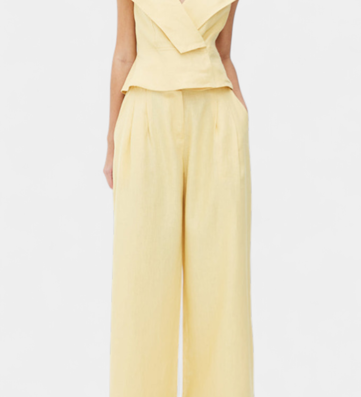 Conjunto Elegante Hayden con Top Asimétrico y Pantalón Palazzo para un look sofisticado