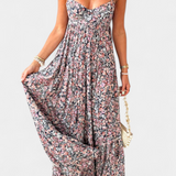 Vestido Maxi Floral Reyna con Espalda Abierta - Elegancia y Estilo para Cualquier Ocasión
