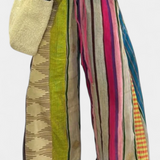 Claudine Pantalones Casual de Pierna Ancha con Elegante Estampado a Rayas para un Look Confortable y Moderno