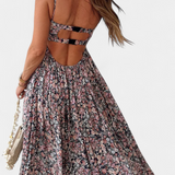 Vestido Maxi Floral Reyna con Espalda Abierta - Elegancia y Estilo para Cualquier Ocasión