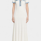 Alexia Vestido Midi de Punto con Detalle en Ribete para un Estilo Elegante y Confortable