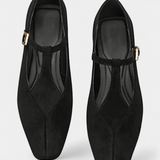 Elegantes Tacones Bajos Elly con Tira y Hebilla para un estilo cómodo y sofisticado