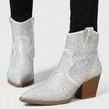 Berenice Botas Elegantes con Diseño Patchwork y Cremallera Lateral para un Estilo Sofisticado