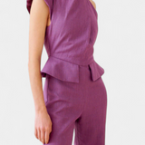 Nerida Mono Largo de Lino y Algodón Asimétrico para un Estilo Moderno y Elegante