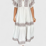Vestido Maxi Boho Allona con Escote en V y Corte Relajado para un Look Chic y Cómodo