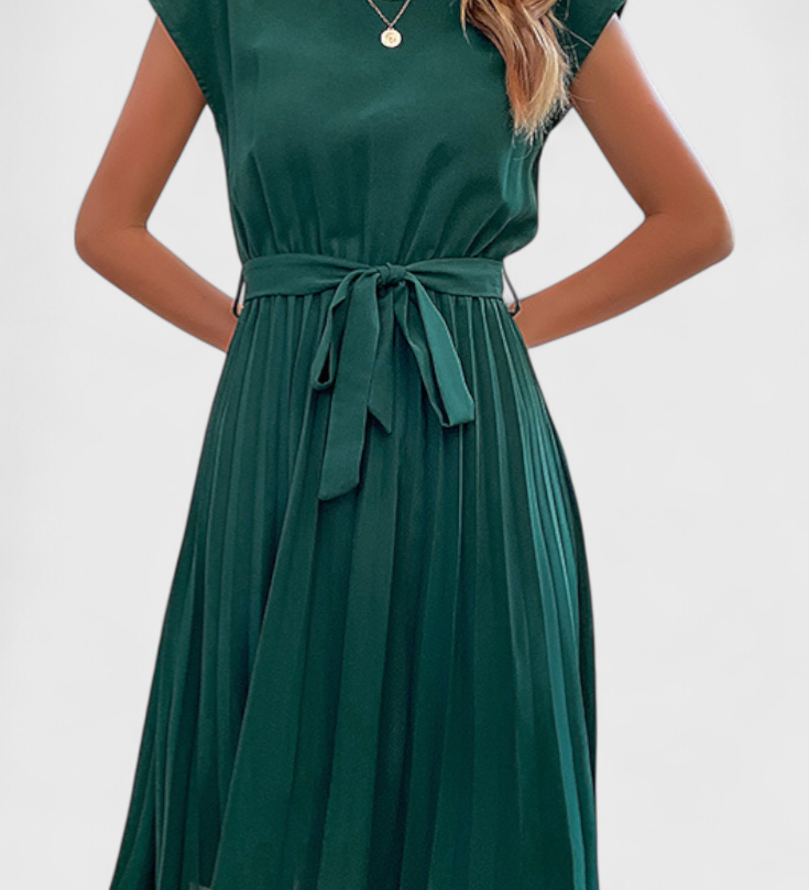 Luxie Vestido Midi Elegante de Tejido Ligero con Corte Fluido para un Estilo Sofisticado