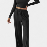 Conjunto de 2 Piezas Celaena con Elegante Escote Redondo