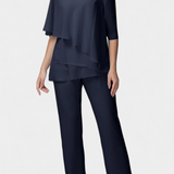 Dinah Elegante Conjunto de Dos Piezas con Silueta Femenina para un Look sin Esfuerzo