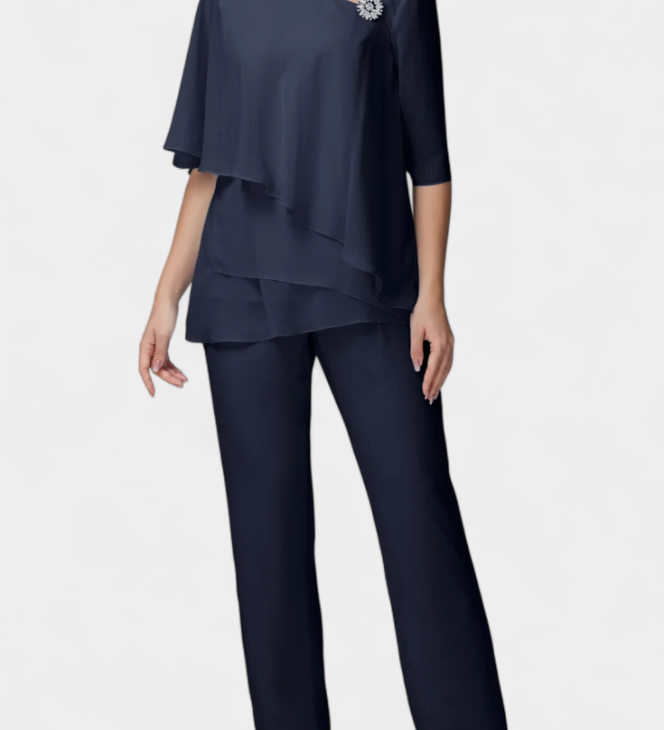 Dinah Elegante Conjunto de Dos Piezas con Silueta Femenina para un Look sin Esfuerzo