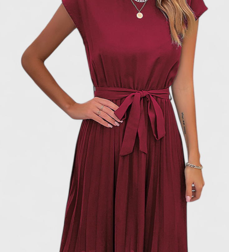 Luxie Vestido Midi Elegante de Tejido Ligero con Corte Fluido para un Estilo Sofisticado