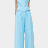 Conjunto Elegante Hayden con Top Asimétrico y Pantalón Palazzo para un look sofisticado