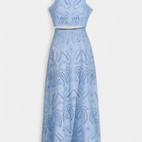 Danitza Elegante Conjunto Romántico de Encaje Floral Calado para un Look Sofisticado