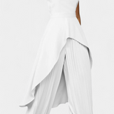 Chrysoula Elegante Conjunto Asimétrico con Pantalón Plisado para un Estilo Sofisticado