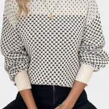 Rachael Jersey de Cuello Redondo con Diseño en Bloques de Color para un Estilo Vibrante