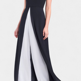 Alicia Conjunto Bicolor Elegante Sin Mangas con Pantalones Anchos para un Look Sofisticado