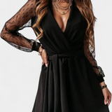 Calandra Vestido Mini Elegante con Escote Sofisticado y Silueta Perfecta para Eventos