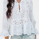 Blusa Bohemia Kayden con Encaje y Corte Fluidofilmar