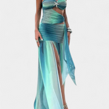 Vestido Maxi Sin Tirantes Maisie de Corte A-Line – Elegancia y Estilo para Cualquier Ocasión
