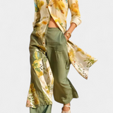 Elegante Conjunto Coordinado de Lino Melvina con Diseño Clásico y Atemporal