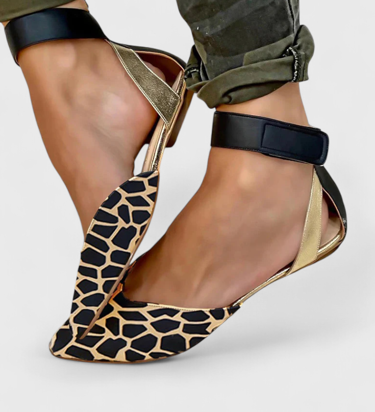 Zapatos Ninel Elegantes con Tiras Coloridas y Diseño Clásico