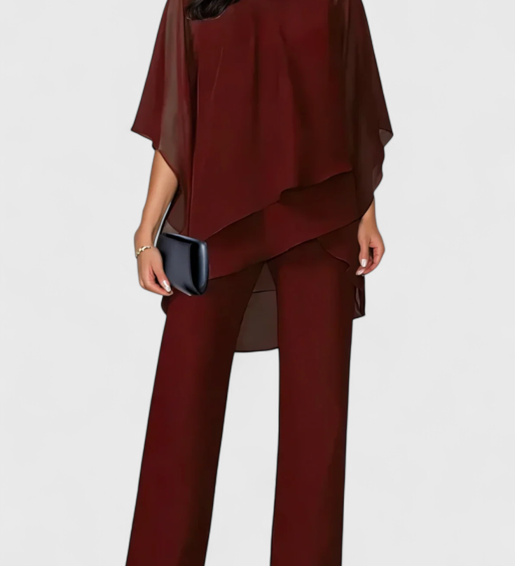 Set de Dos Piezas para Gatas con Hombros Descubiertos y Estilo Elegante