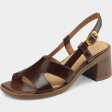 Sandalias Milie Retro con Punta Cuadrada y Tacón Épico para un Estilo Inigualable