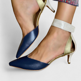 Galfira Elegantes Zapatos de Tacón Bajo con Punta Afilada y Correa Sofisticada