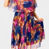 Vestido Tropical Ellerie de Corte Holgado y Estampado Vibrante para un Look Fresco y Confortable