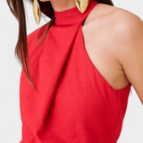 Nerida Mono Largo de Lino y Algodón Asimétrico para un Estilo Moderno y Elegante