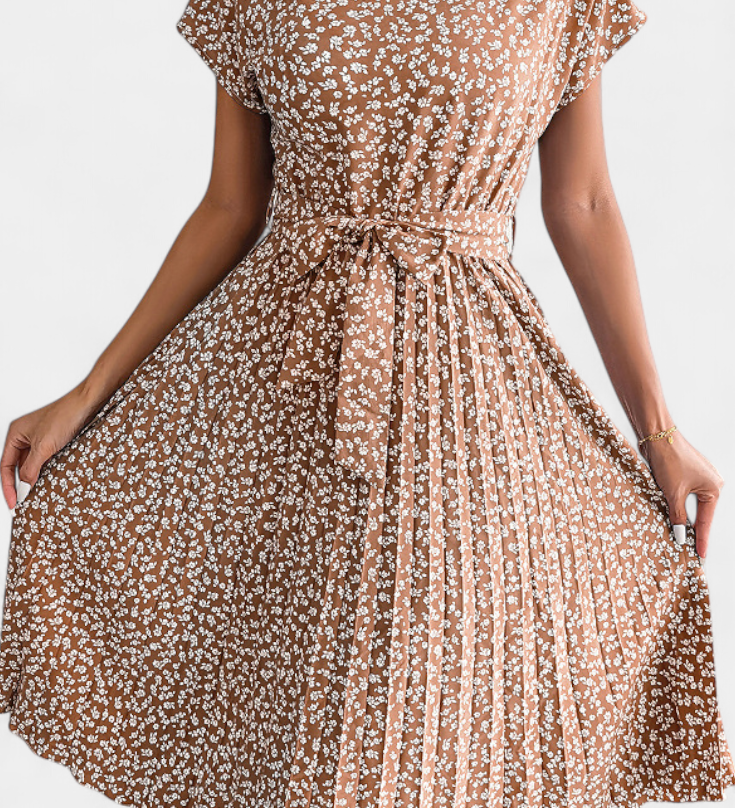 Vestido Midi Floral Galilea con Estilo Campestre para un Look Elegante y Natural