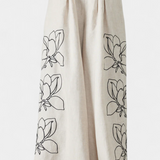 Helen Elegante Conjunto Floral con Pantalón Ancho y Manga Globo para un Estilo Confortable y Sofisticado