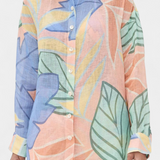Lumina Conjunto Tropical Elegante con Camisa Suelta y Shorts de Cintura Alta