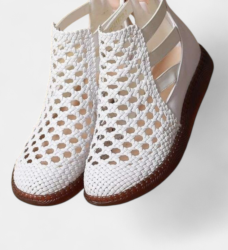 Alica Sandalias Trenzadas con Diseño de Encaje y Suela Flexible para Máxima Comodidad