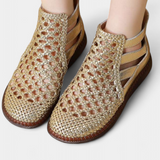 Alica Sandalias Trenzadas con Diseño de Encaje y Suela Flexible para Máxima Comodidad