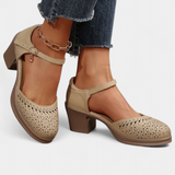 Elegantes Botines de Mujer en Cuero Sintético con Detalle de Hebilla Decorativa
