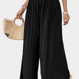 Elegante Palazzo Maruja Mono con Bordado Floral y Encaje Transparente para un Look Sofisticado