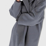 Abrigo Oversized de Lana Harper con Elegante Solapa Ancha para un Toque de Estilo y Comodidad