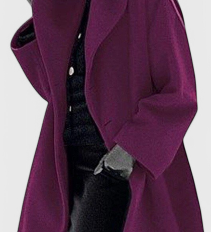 Abrigo Oversized de Lana Harper con Elegante Solapa Ancha para un Toque de Estilo y Comodidad