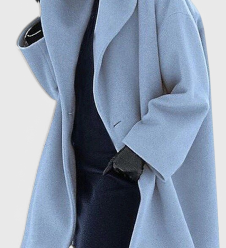 Abrigo Oversized de Lana Harper con Elegante Solapa Ancha para un Toque de Estilo y Comodidad