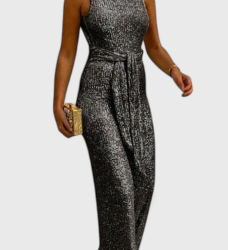 Vestido Adele Monó de Lentejuelas con Cintura Ajustable para un Estilo Elegante y Personalizable