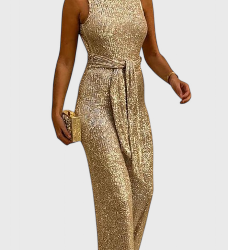 Vestido Adele Monó de Lentejuelas con Cintura Ajustable para un Estilo Elegante y Personalizable