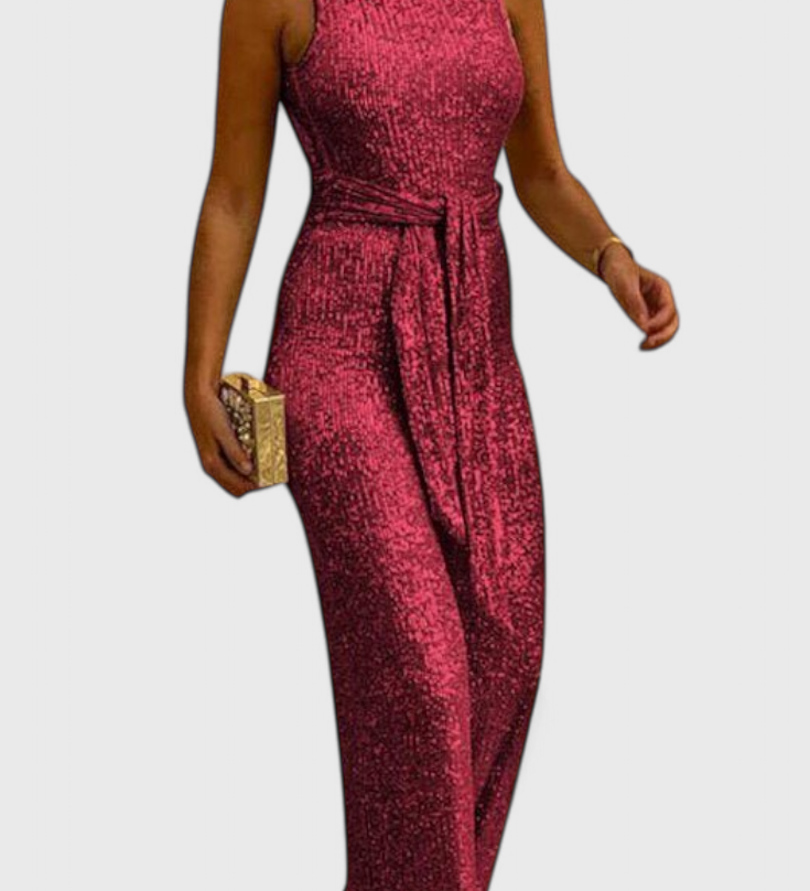 Vestido Adele Monó de Lentejuelas con Cintura Ajustable para un Estilo Elegante y Personalizable