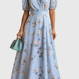 Vestido Floral Isaline con Cuello Breezy para un Estilo Fresco y Elegante