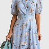 Vestido Floral Isaline con Cuello Breezy para un Estilo Fresco y Elegante