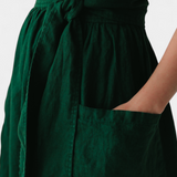 Cressida Elegante Vestido de Algodón con Escote en V y Cintura Ajustable para un Ajuste Perfecto