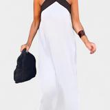 Vestido Edith de Cuello Cruzado y Espalda Abierta para un Estilo Elegante y Seductor