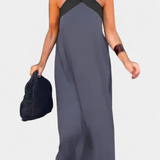 Vestido Edith de Cuello Cruzado y Espalda Abierta para un Estilo Elegante y Seductor