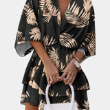 Vestido Mini Eliza con Nudo Frontal y Volantes para un Look Elegante y Encantador