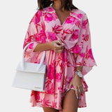 Vestido Mini Eliza con Nudo Frontal y Volantes para un Look Elegante y Encantador